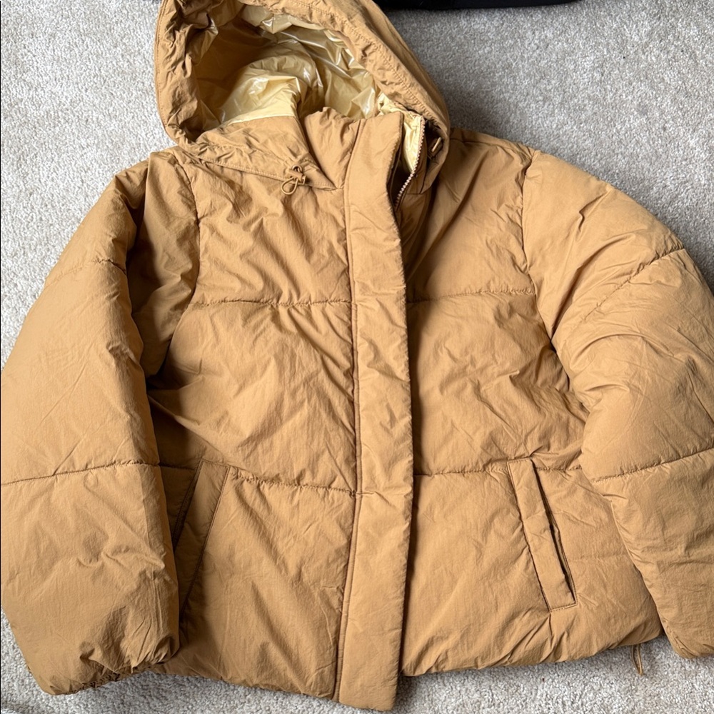 A New Day Warm Tan Puffer Coat